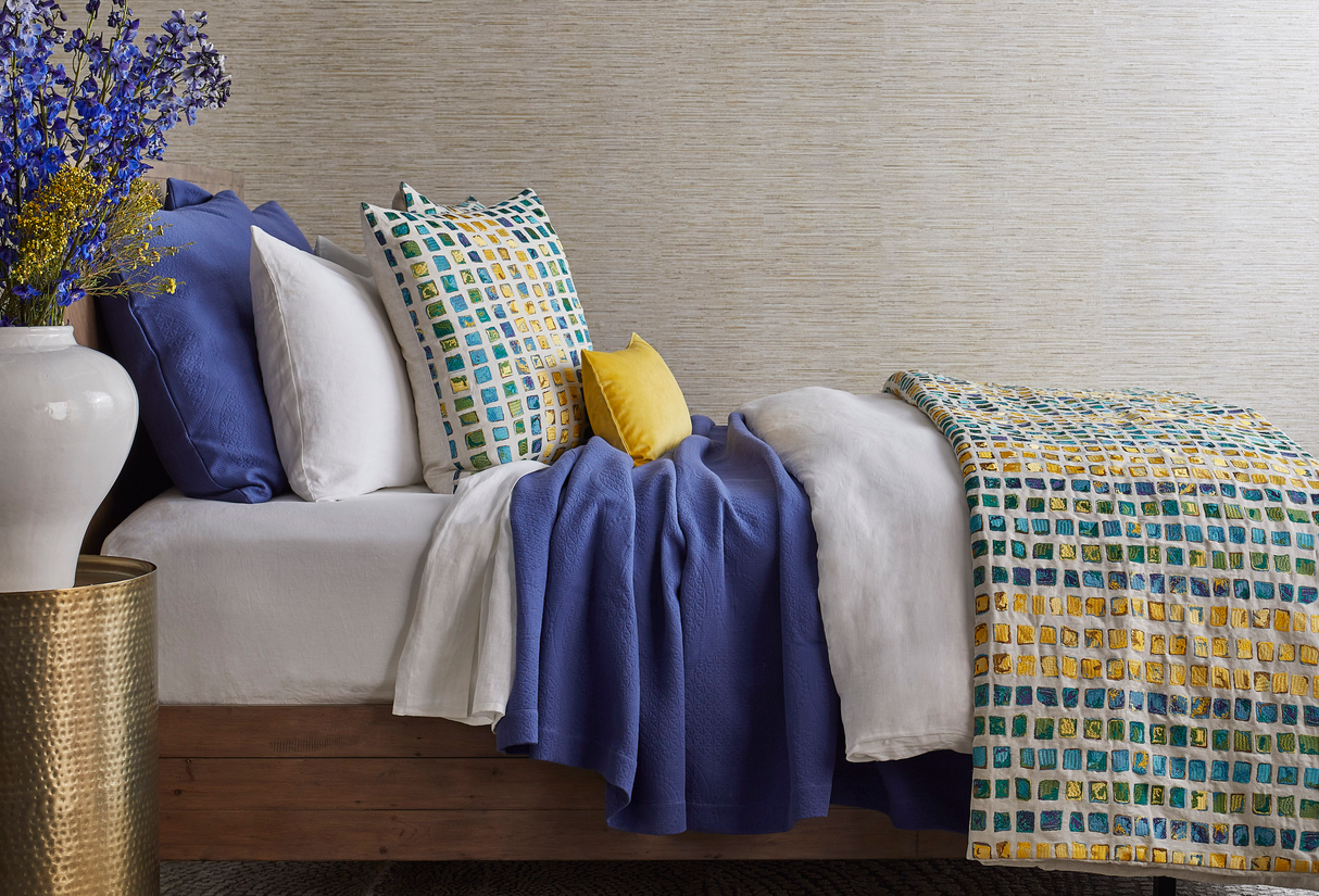 Ann Gish Multi 24x24 Tesserae Mosaic Pillow