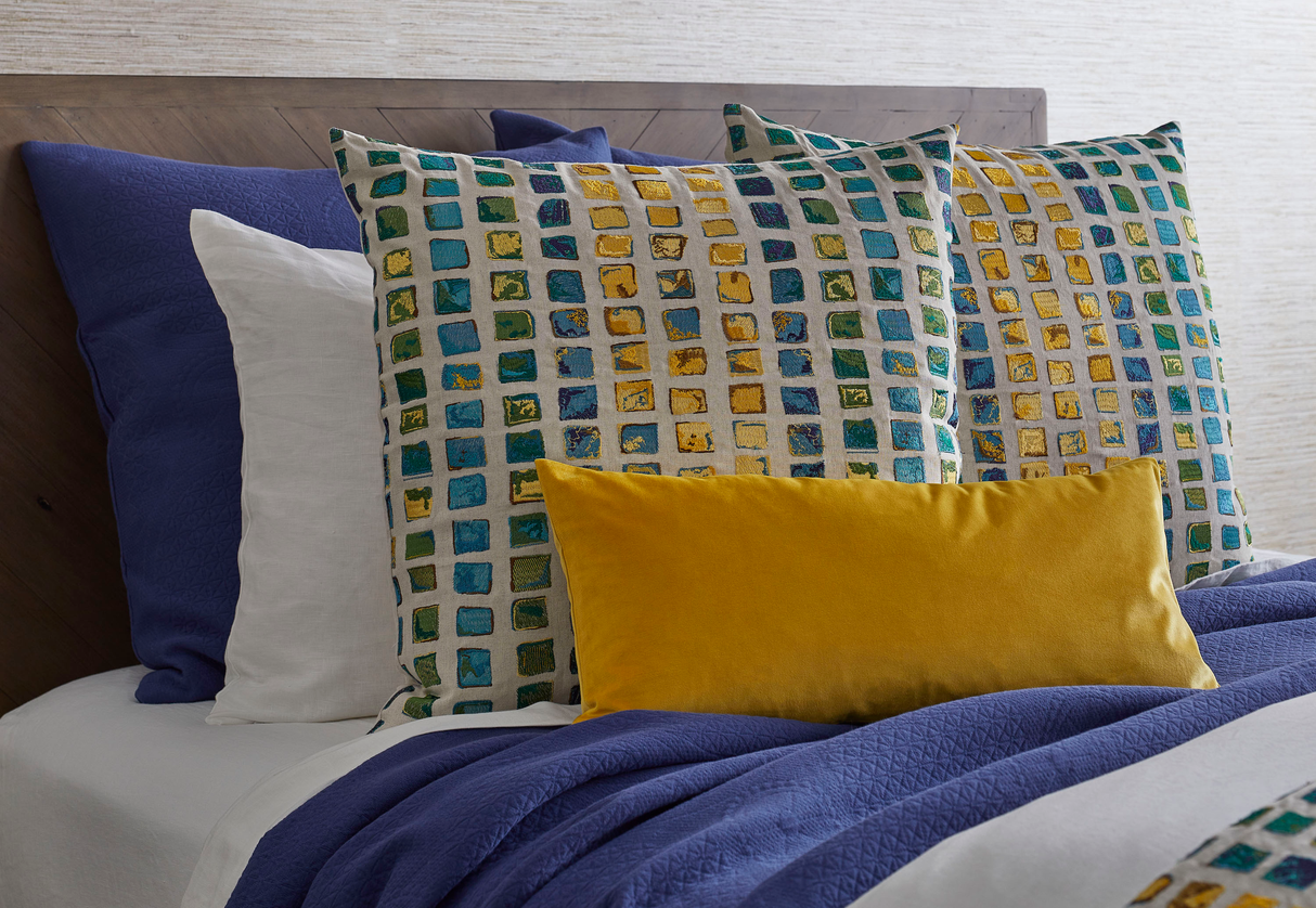 Ann Gish Multi 24x24 Tesserae Mosaic Pillow