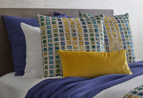 Ann Gish Multi 24x24 Tesserae Mosaic Pillow