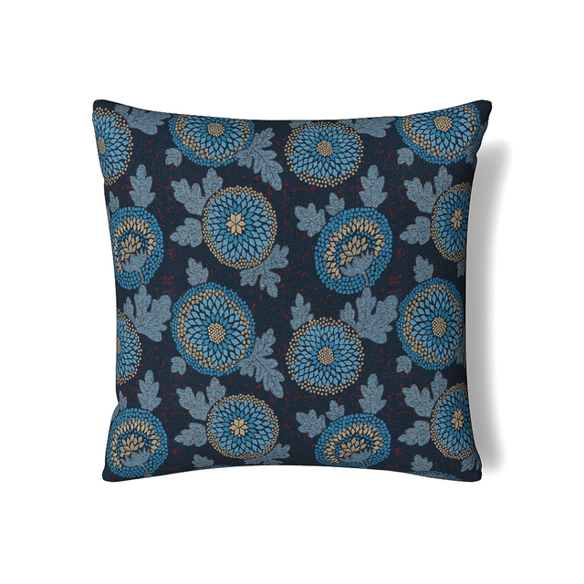 Ann Gish Blue Euro Blossom Euro Sham