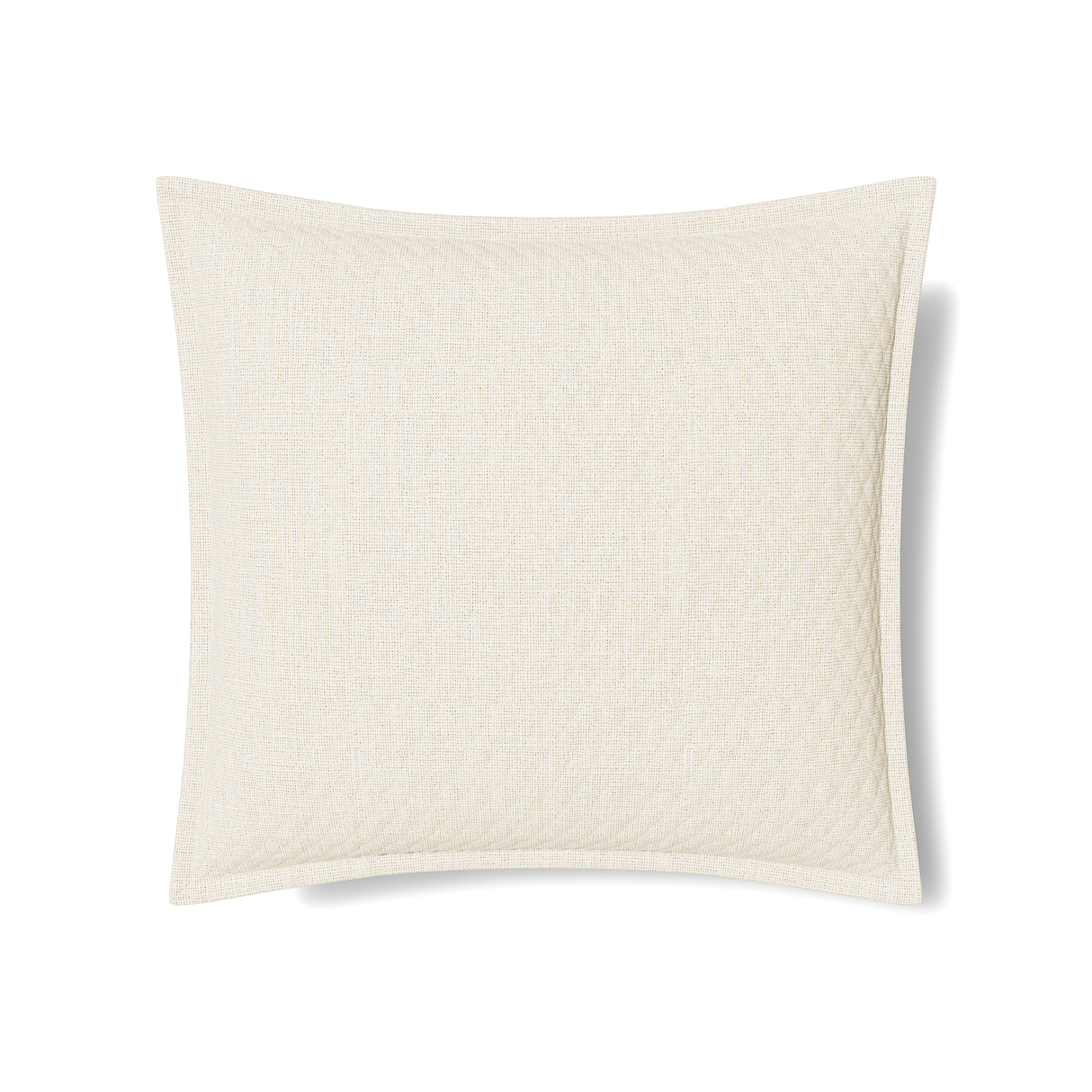 Ann Gish Ivory Euro Basketweave Quilted Sham