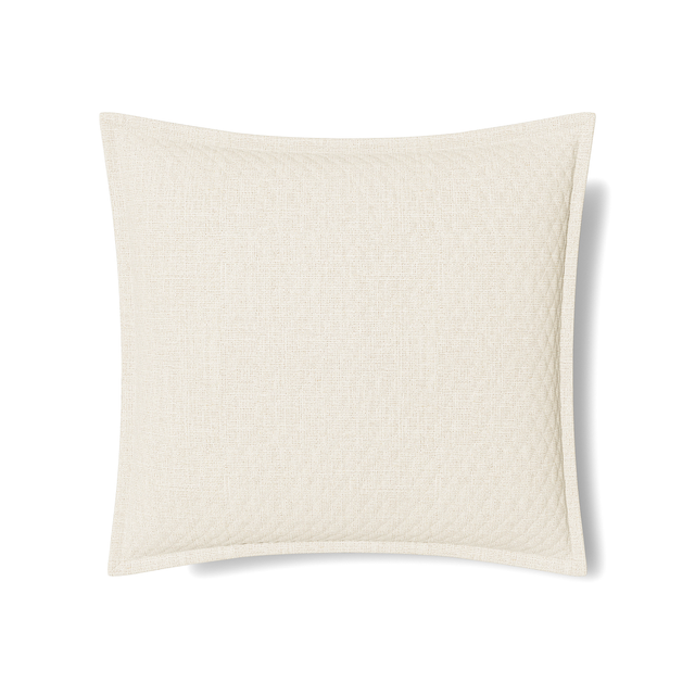 Ann Gish Ivory Euro Basketweave Quilted Sham