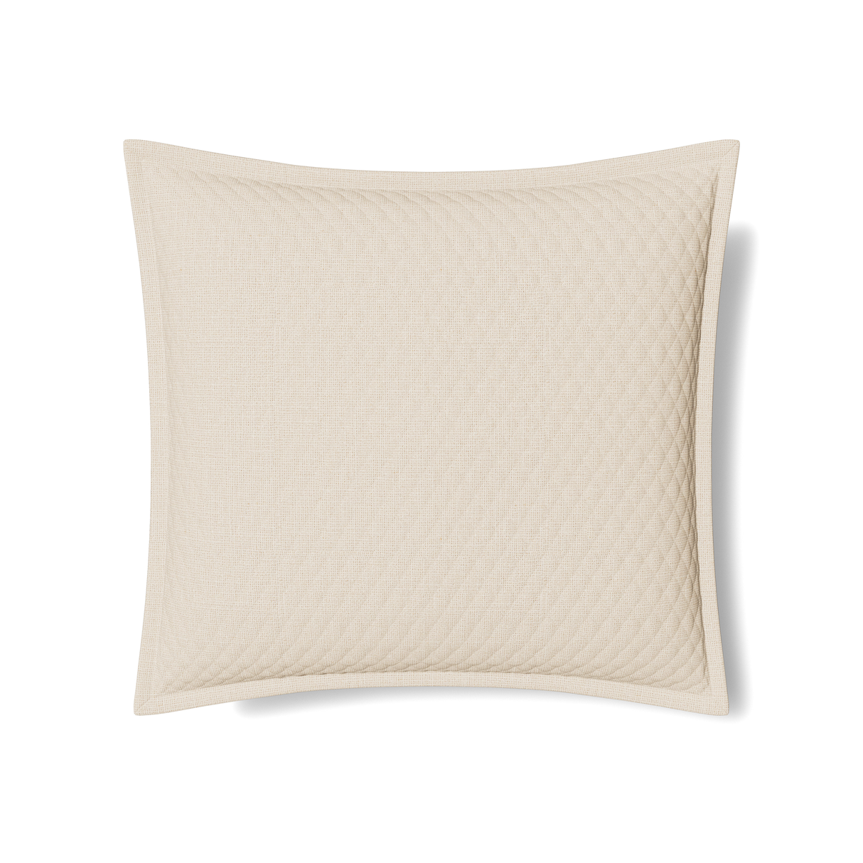 Ann Gish Natural Euro Basketweave Quilted Sham