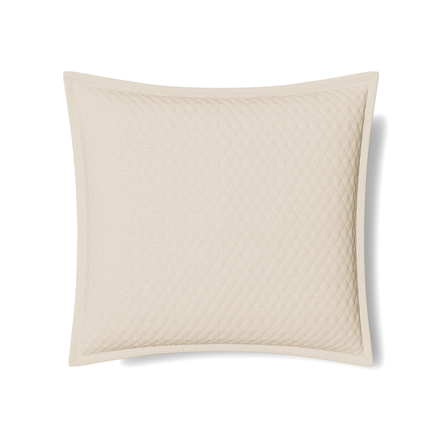 Ann Gish Natural Euro Basketweave Quilted Sham