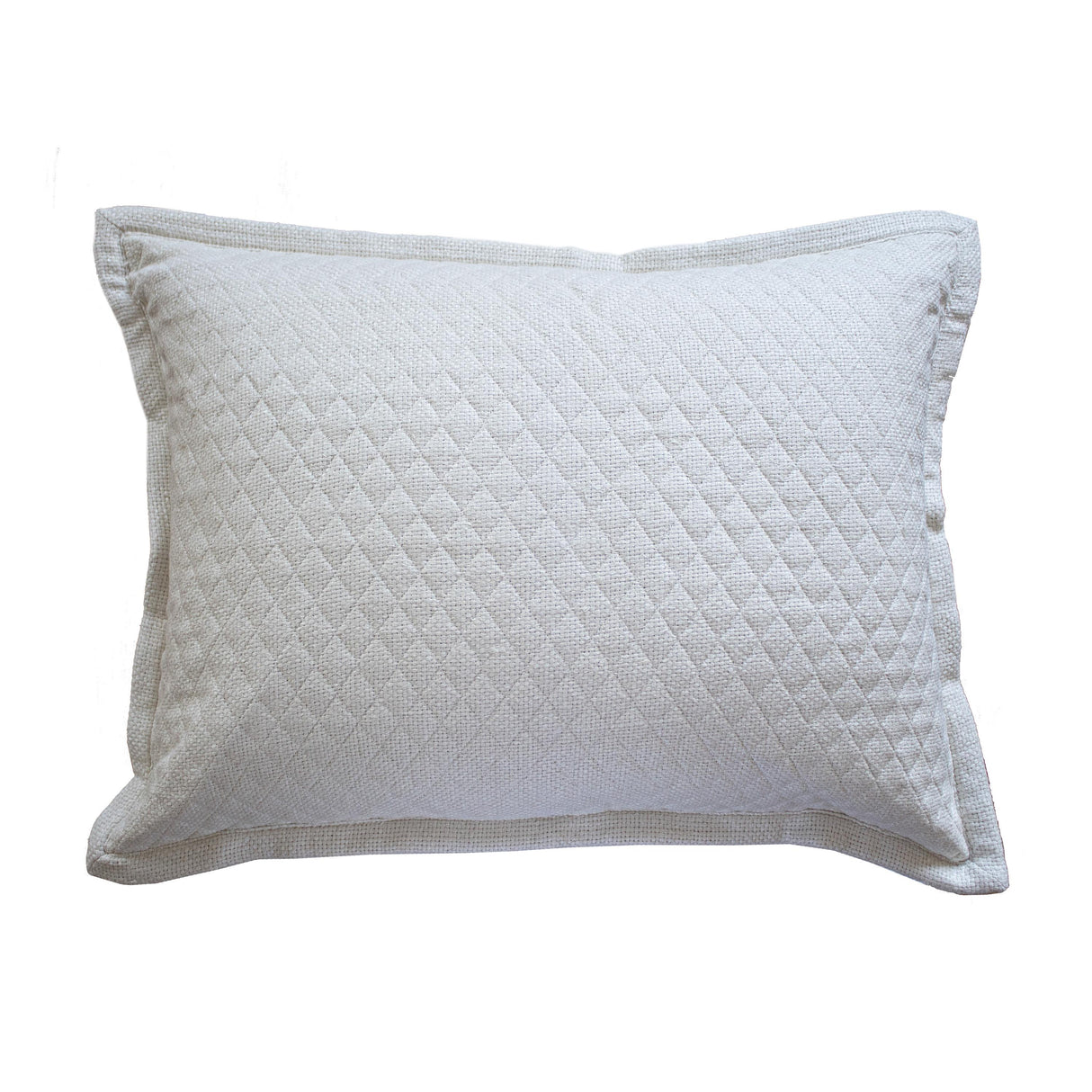 Ann Gish Ivory Standard Basketweave Quilted Sham