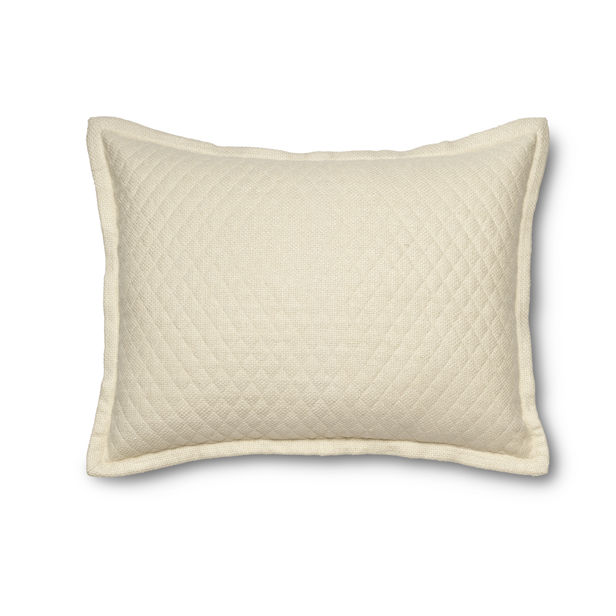 Ann Gish Ivory Standard Basketweave Quilted Sham