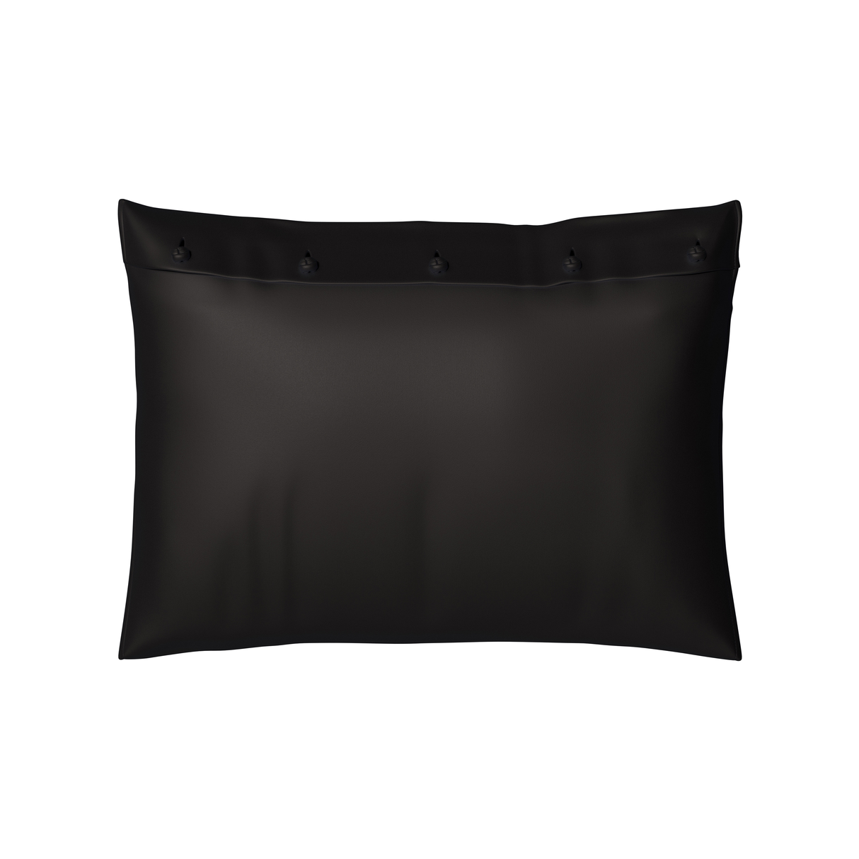 Ann Gish Charcoal Standard Charmeuse Sham With French Knots