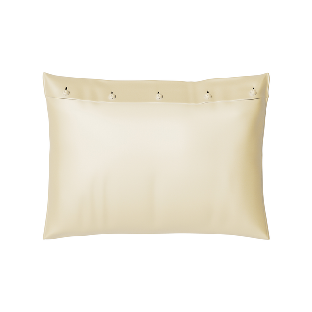Ann Gish Ivory Standard Charmeuse Sham With French Knots