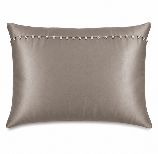 Ann Gish Metal Standard Tiny Crystals Sham In Charmeuse