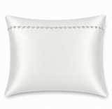Ann Gish White Standard Tiny Crystals Sham In Charmeuse
