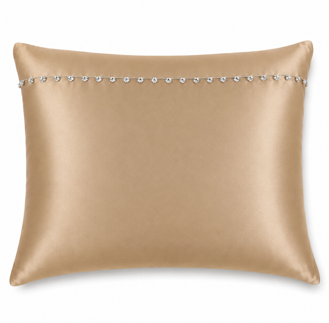 Ann Gish Sand Standard Tiny Crystals Sham In Charmeuse