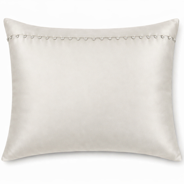 Ann Gish Silver Standard Tiny Crystals Sham In Charmeuse
