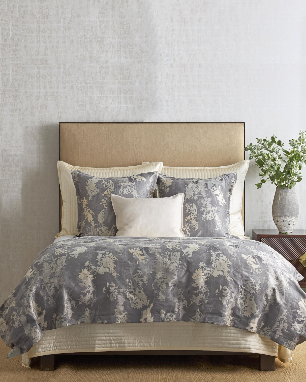 Ann Gish Grey Euro Cosmos Sham