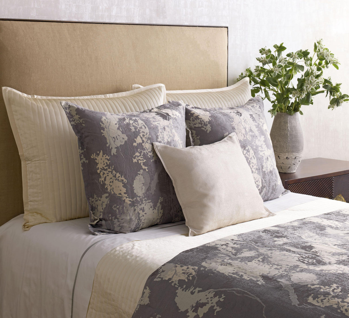 Ann Gish Grey Euro Cosmos Sham