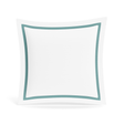 Ann Gish White/Caribbean Euro Ready-to-Bed 2.0 Cotton & Trim Sham