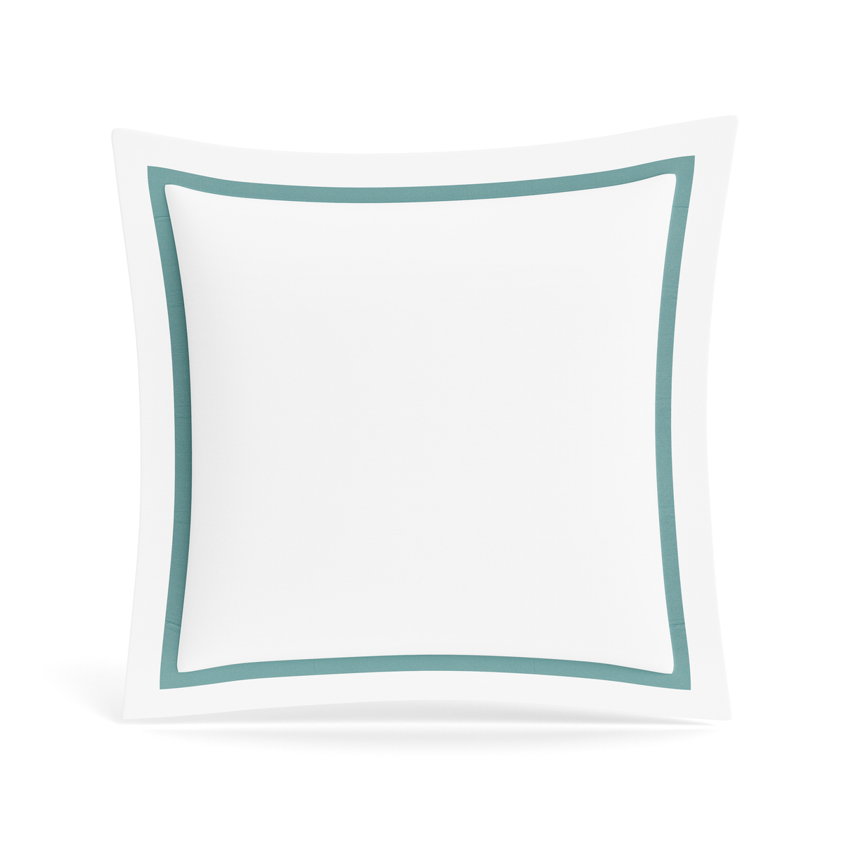 Ann Gish White/Caribbean Euro Ready-to-Bed 2.0 Cotton & Trim Sham