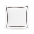 Ann Gish White/Grey Euro Ready-to-Bed 2.0 Cotton & Trim Sham