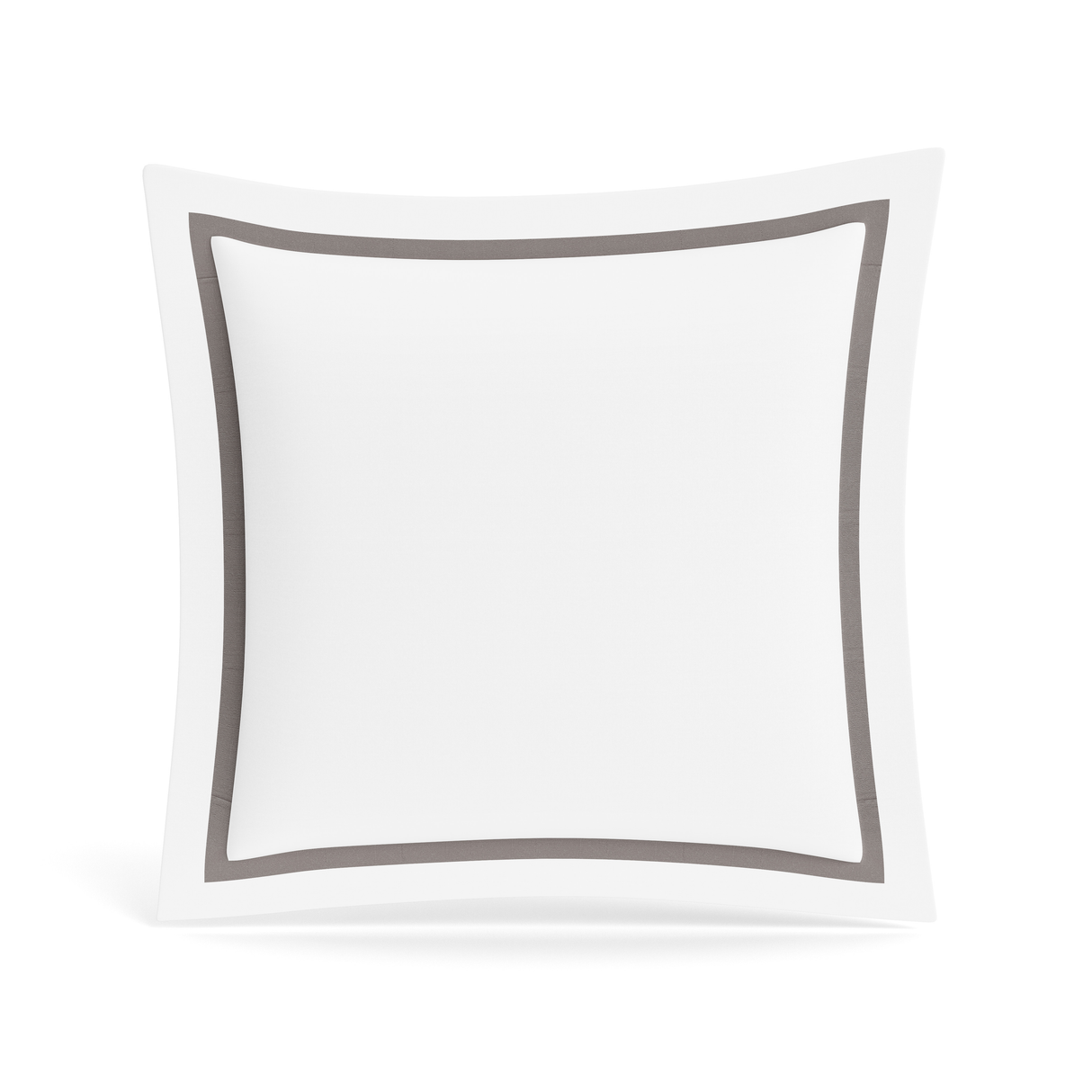 Ann Gish White/Grey Euro Ready-to-Bed 2.0 Cotton & Trim Sham