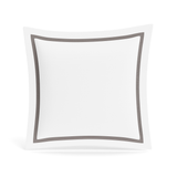 Ann Gish White/Grey Euro Ready-to-Bed 2.0 Cotton & Trim Sham