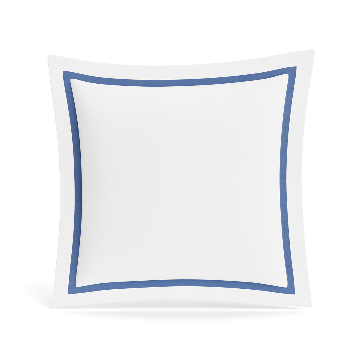 Ann Gish White/Periwinkle Euro Ready-to-Bed 2.0 Cotton & Trim Sham