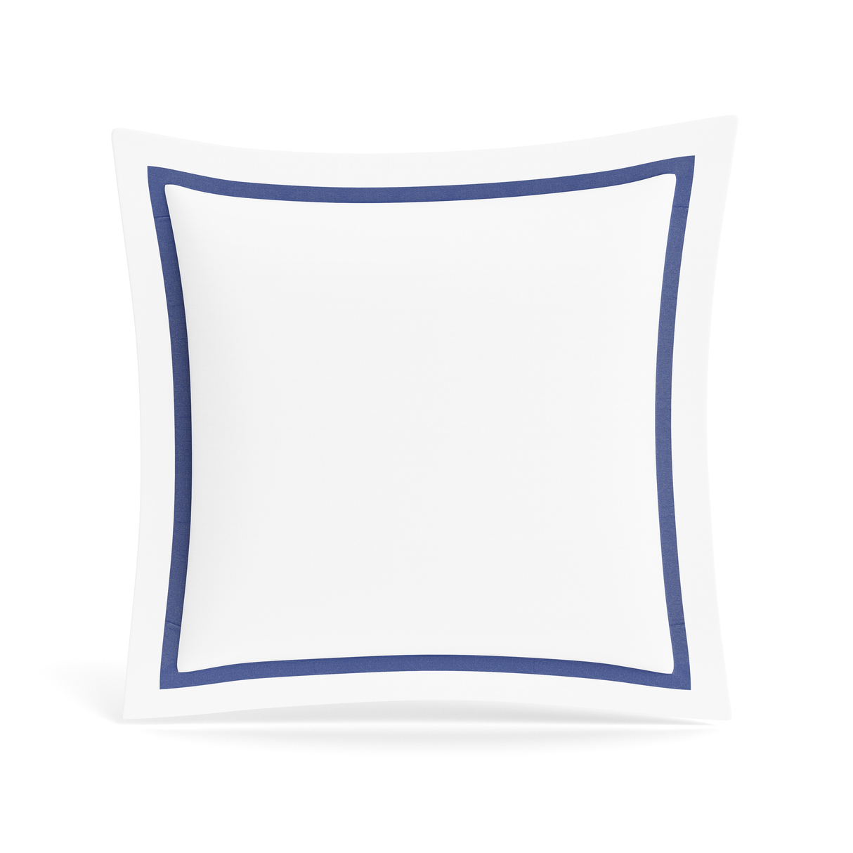 Ann Gish White-Navy Euro Ready-to-Bed 2.0 Cotton & Trim Sham
