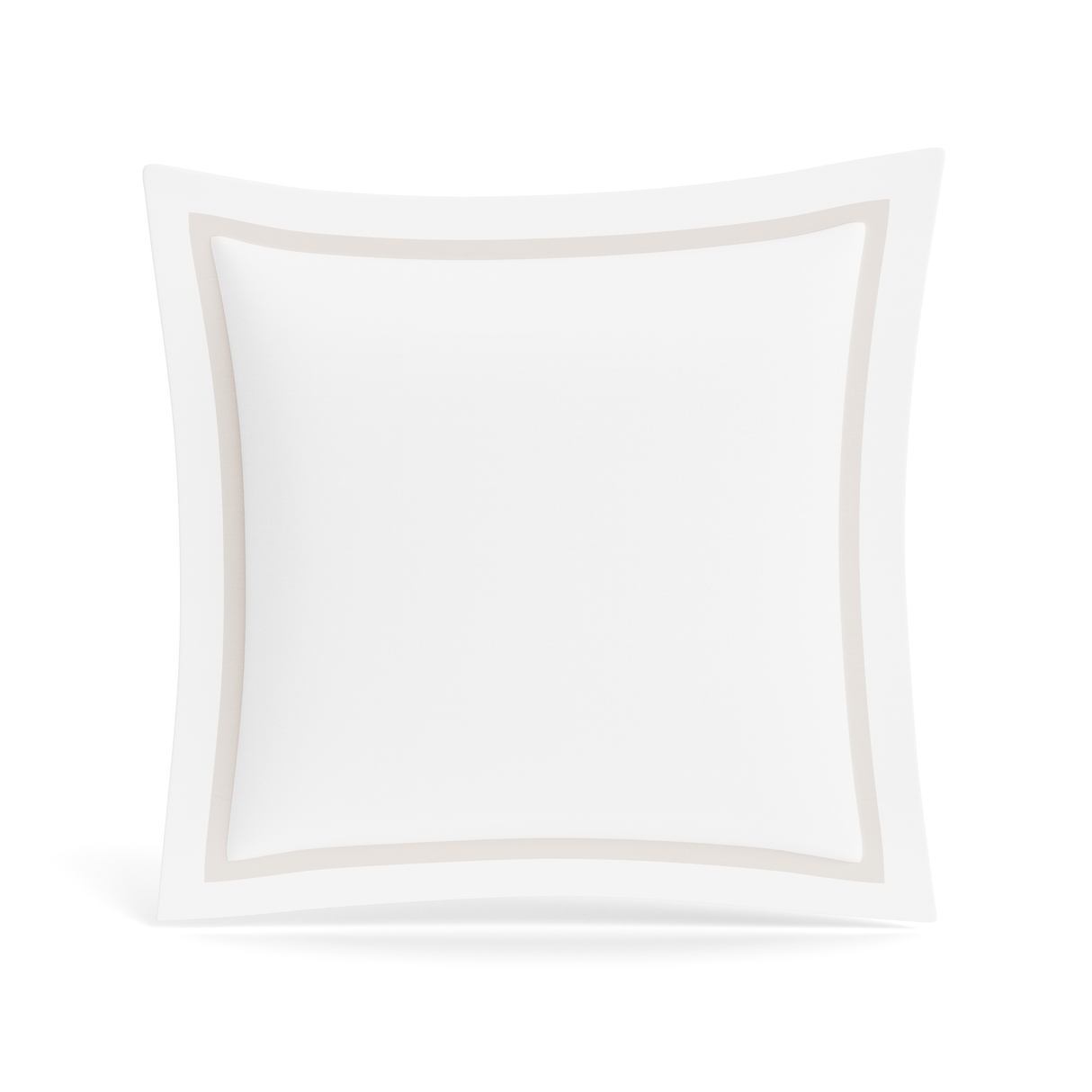 Ann Gish White/Silver Euro Ready-to-Bed 2.0 Cotton & Trim Sham