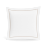 Ann Gish White/Silver Euro Ready-to-Bed 2.0 Cotton & Trim Sham