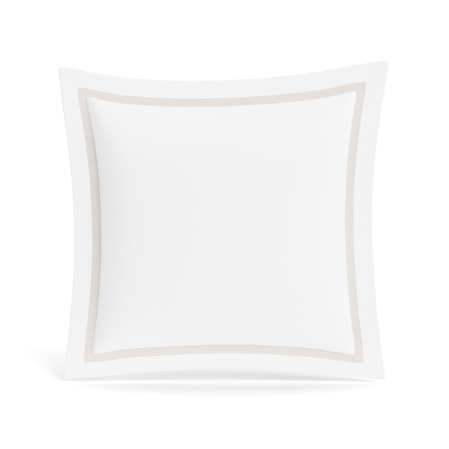Ann Gish White/Silver Euro Ready-to-Bed 2.0 Cotton & Trim Sham