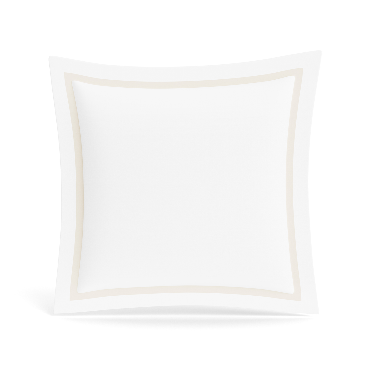 Ann Gish White/Pumice Euro Ready-to-Bed 2.0 Cotton & Trim Sham