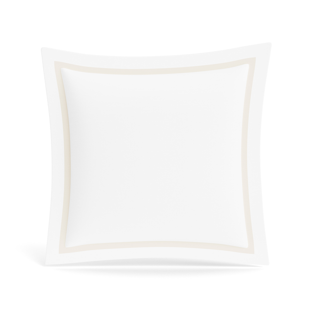 Ann Gish White/Pumice Euro Ready-to-Bed 2.0 Cotton & Trim Sham