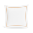 Ann Gish White/Taupe Euro Ready-to-Bed 2.0 Cotton & Trim Sham