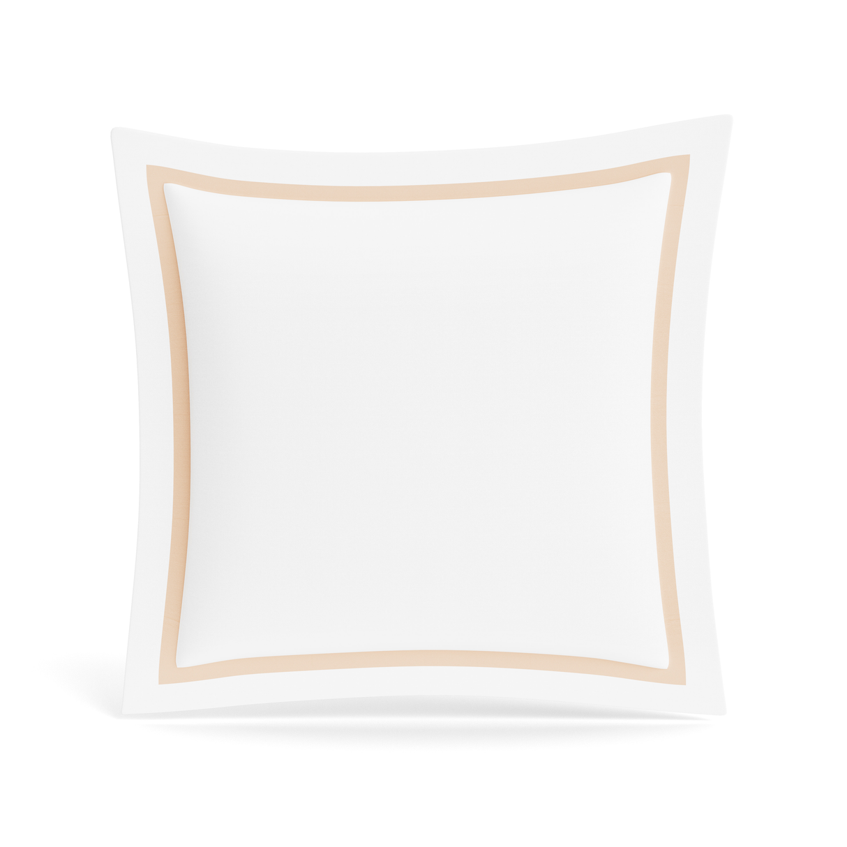 Ann Gish White/Taupe Euro Ready-to-Bed 2.0 Cotton & Trim Sham