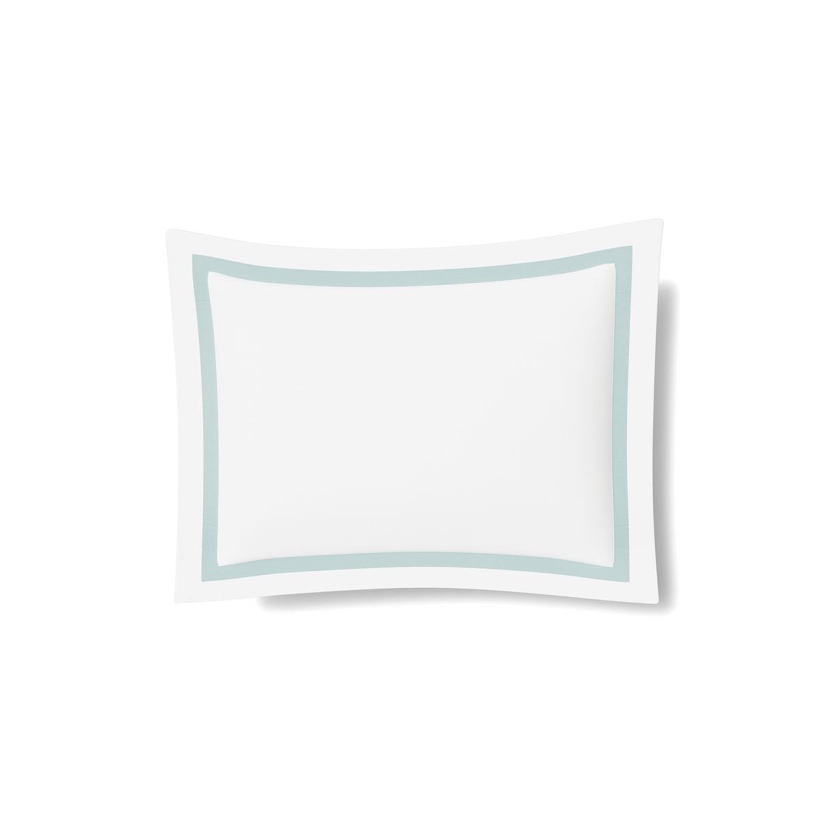 Ann Gish White/Aqua King Ready-to-Bed 2.0 Cotton & Trim Sham