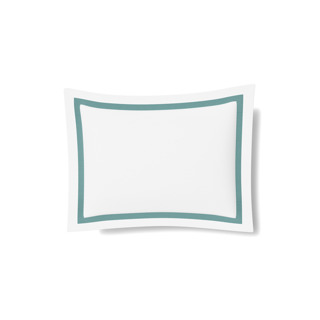 Ann Gish White/Caribbean King Ready-to-Bed 2.0 Cotton & Trim Sham