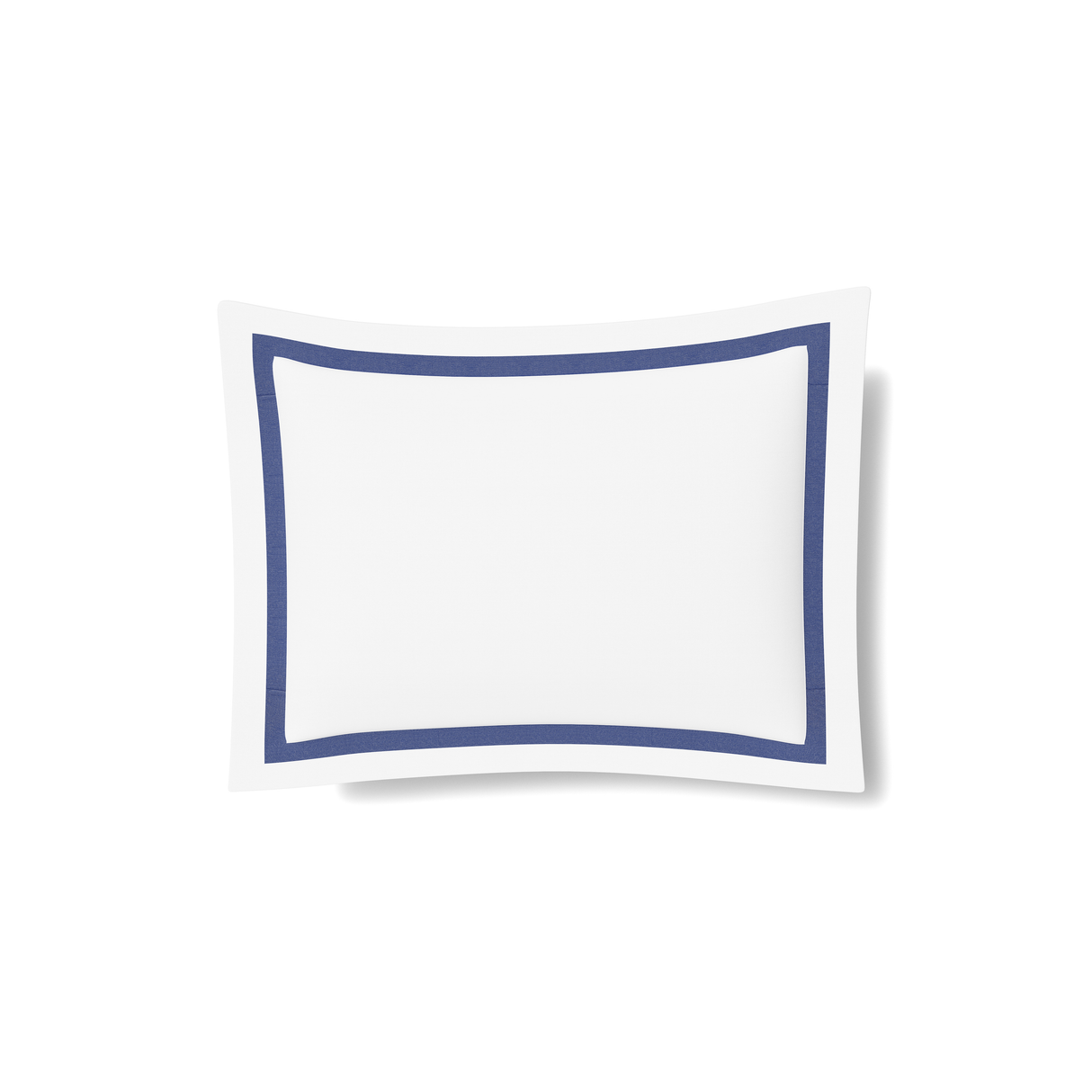 Ann Gish White-Navy King Ready-to-Bed 2.0 Cotton & Trim Sham