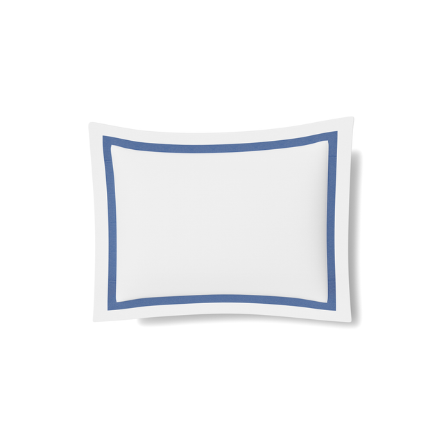 Ann Gish White/Periwinkle King Ready-to-Bed 2.0 Cotton & Trim Sham