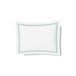 Ann Gish White/Aqua Standard Ready-to-Bed 2.0 Cotton & Trim Sham