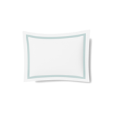 Ann Gish White/Aqua Standard Ready-to-Bed 2.0 Cotton & Trim Sham