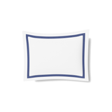 Ann Gish White-Navy Standard Ready-to-Bed 2.0 Cotton & Trim Sham