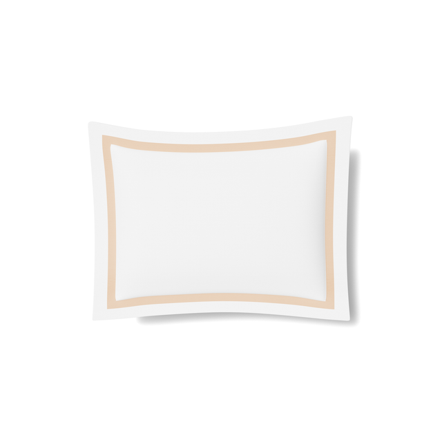 Ann Gish White/Taupe Standard Ready-to-Bed 2.0 Cotton & Trim Sham