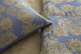 Ann Gish Blue Euro Chrysanthemum Euro Sham