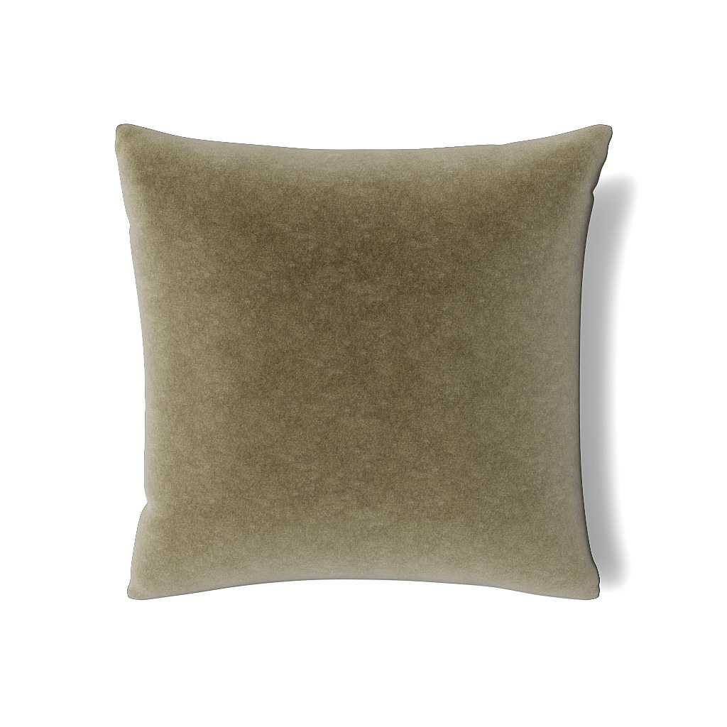 Ann Gish Khaki Euro Fresco Velvet Sham