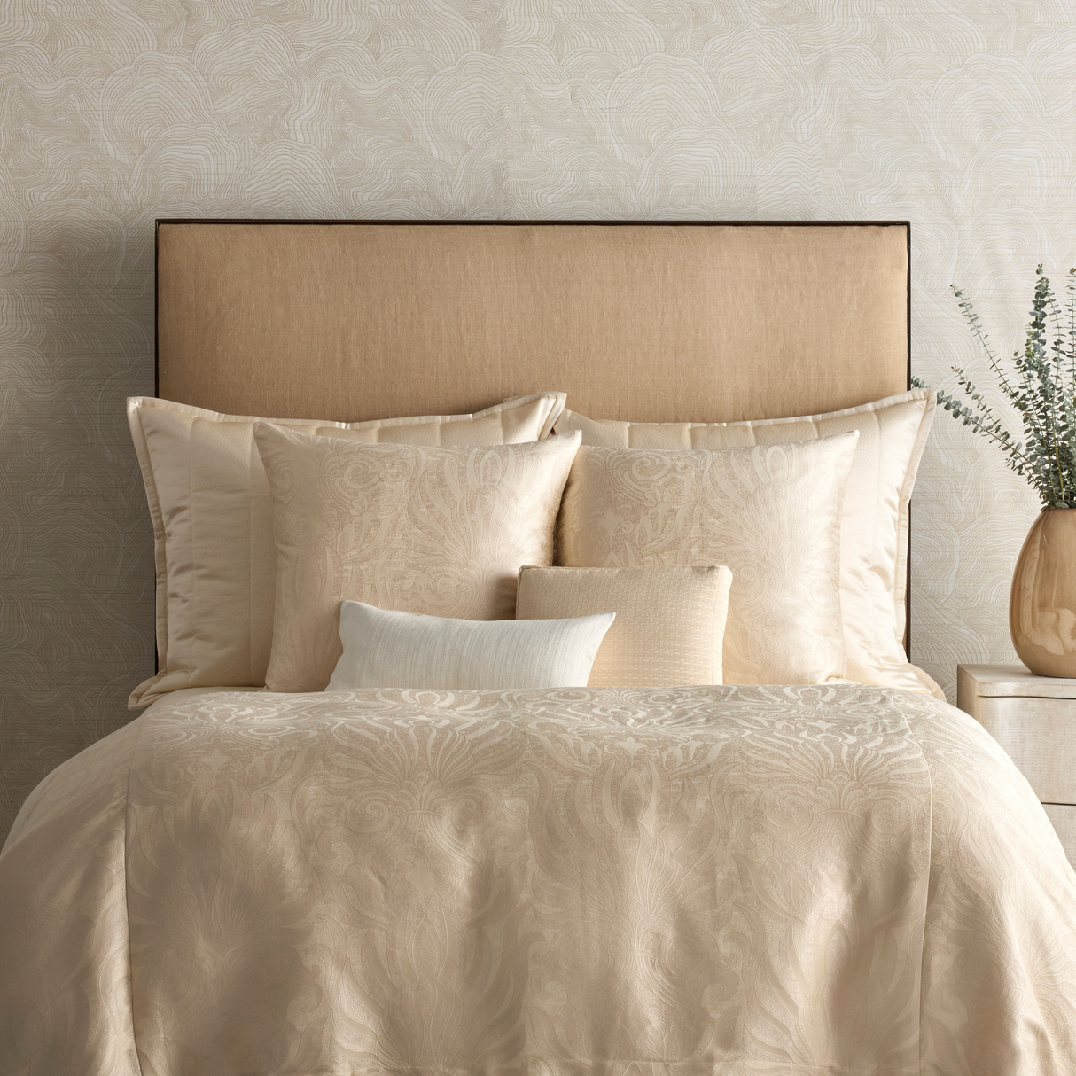 Ann Gish Champagne Euro Hammered Sham