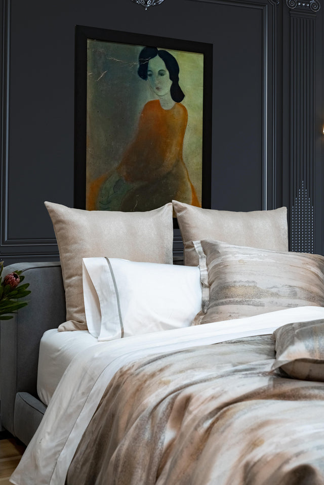 Ann Gish Gold Silver Euro Horizon Sham