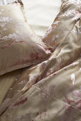 Ann Gish Pink / Gold Euro MET x AG Jardin Fleur Sham