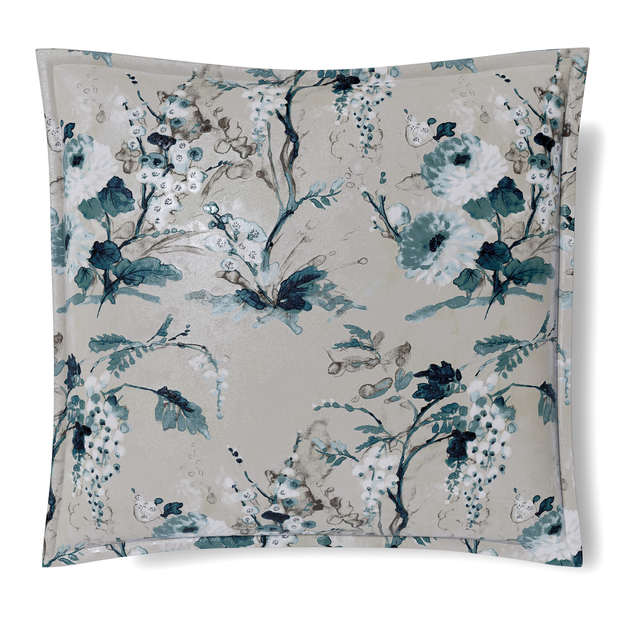 Ann Gish Silver Euro Jardin Fleur Sham