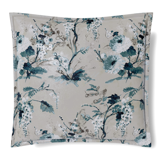 Ann Gish Silver Euro Jardin Fleur Sham