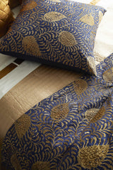 Ann Gish Marine/Gold 26x26 Kinrande Euro Sham