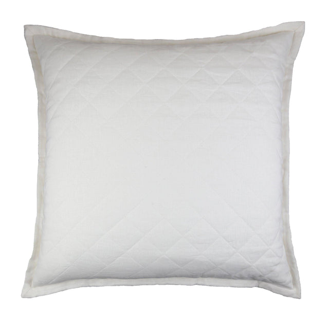 Ann Gish Almost White Euro Linen Quilted Sham
