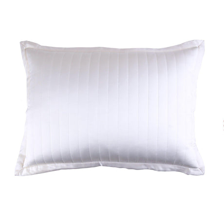 Ann Gish White Standard Charmeuse Channel Quilt Sham